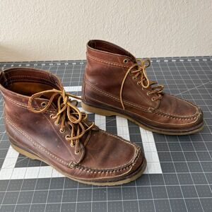 Red Wing x J Crew Mens 8.5 Brown Wabasha Chukka Boots Vibram Heritage Workwear